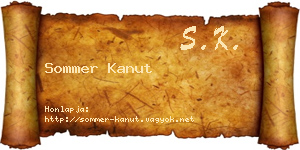 Sommer Kanut névjegykártya